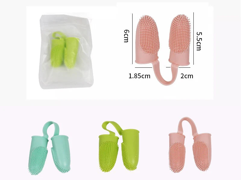 π¦·πΎ Dual Finger Pet Toothbrush Dog & Cat Oral Care