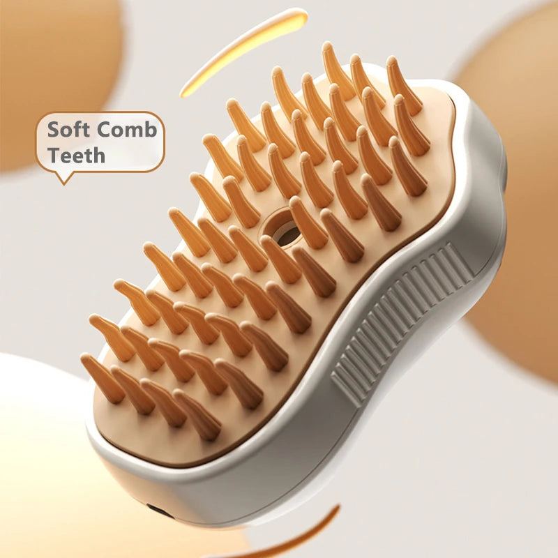 π«οΈπΎ 3-in-1 Steam Pet Brush Groom, Massage & De-Shed Cats & Dogs