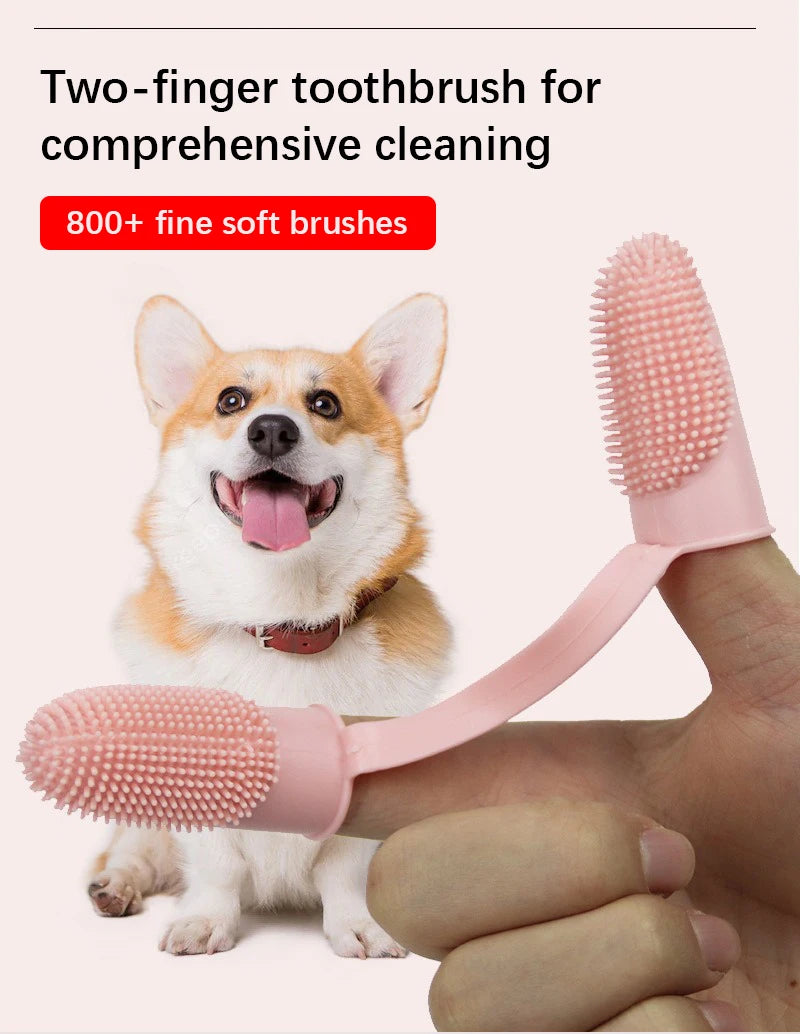 π¦·πΎ Dual Finger Pet Toothbrush Dog & Cat Oral Care