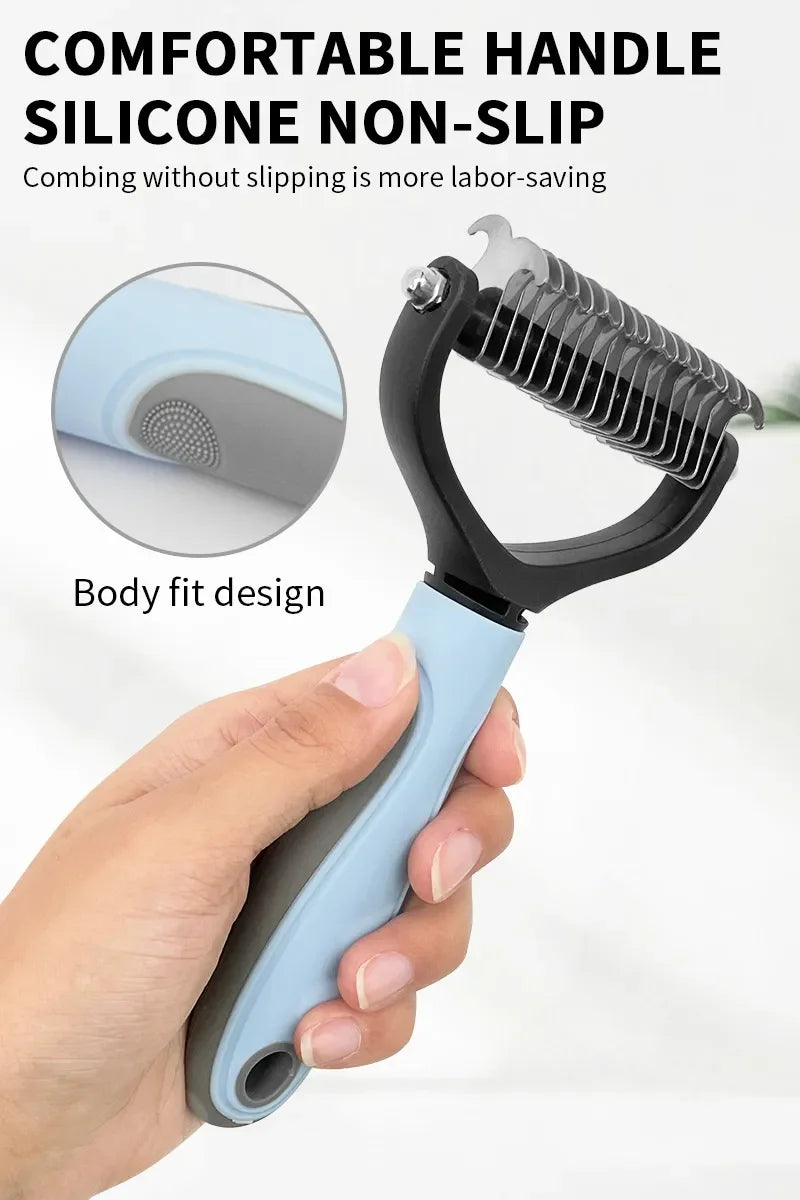 πΎβ¨ Pet Grooming Comb Hair Remover & Dematting Brush