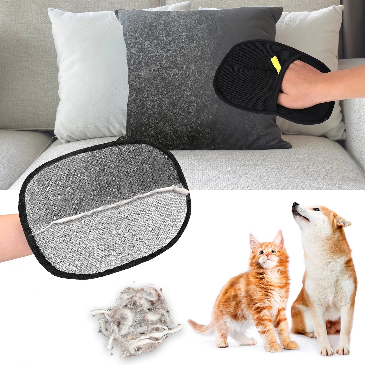 π§€ Pet Grooming Gloves πΎβ¨ Double-Sided for Cats & Dogs