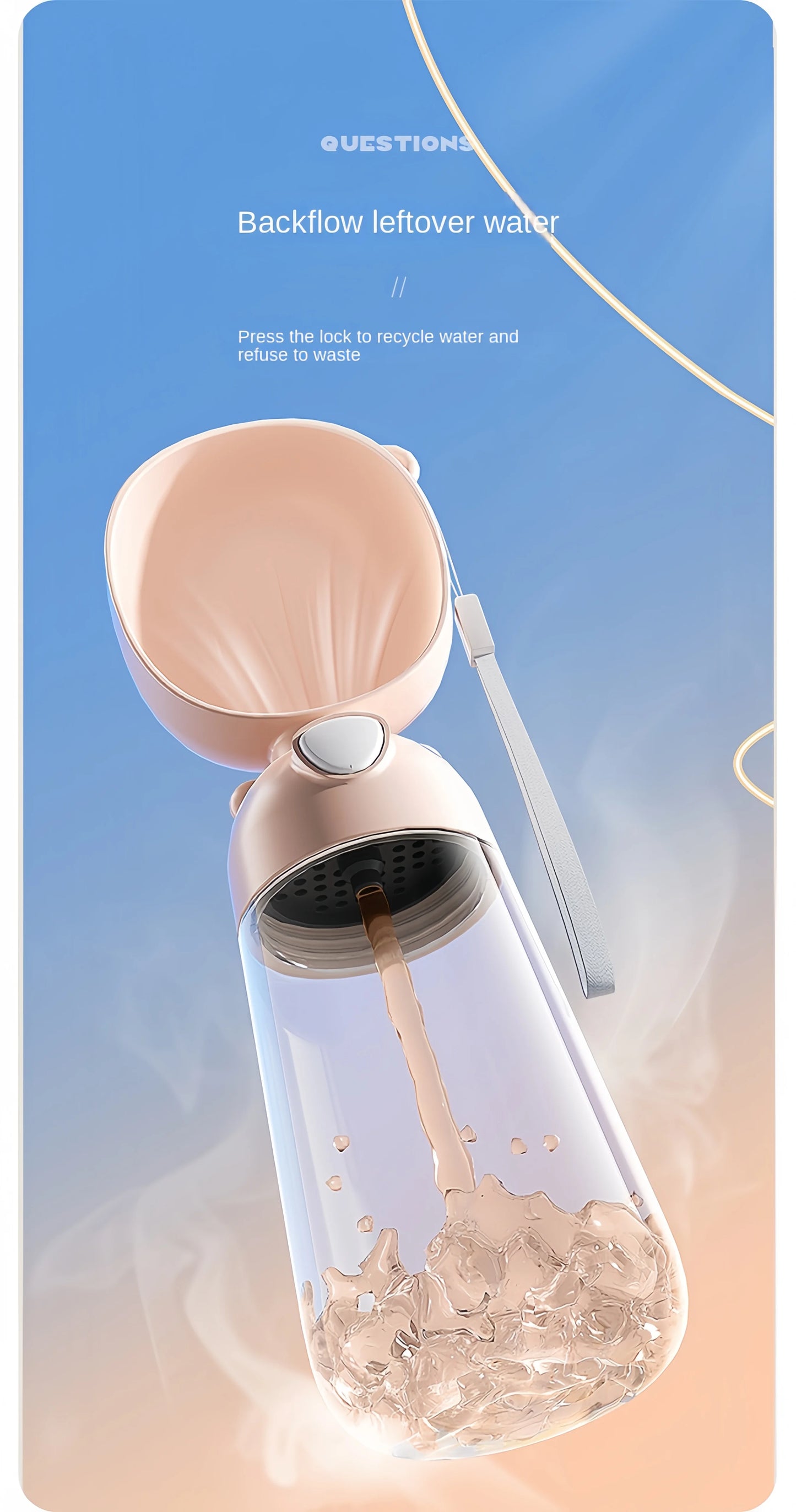 πΆπ± Portable Pet Water Bottle π§π Travel Cup with Food Dispenser