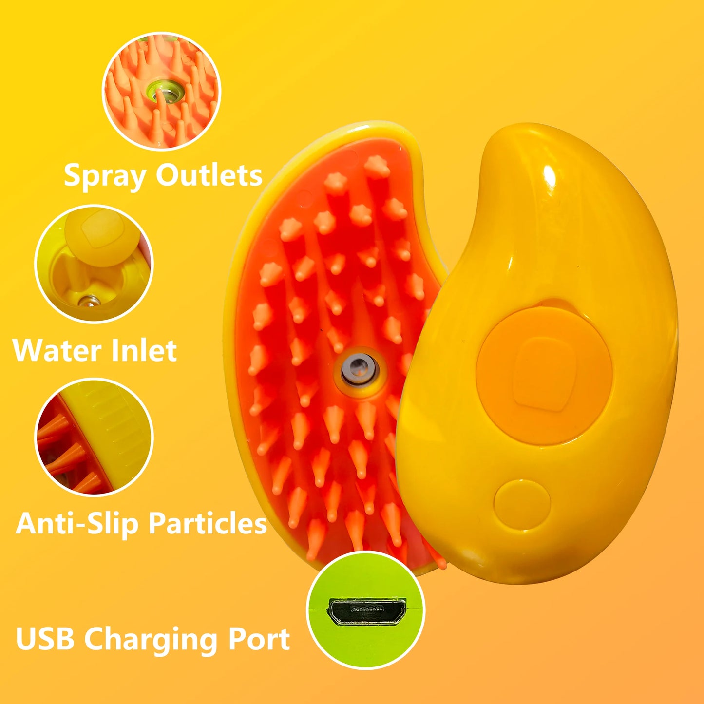 πΎ Pet Steam Brush π¨β¨ Grooming & Hair Removal for Dogs & Cats