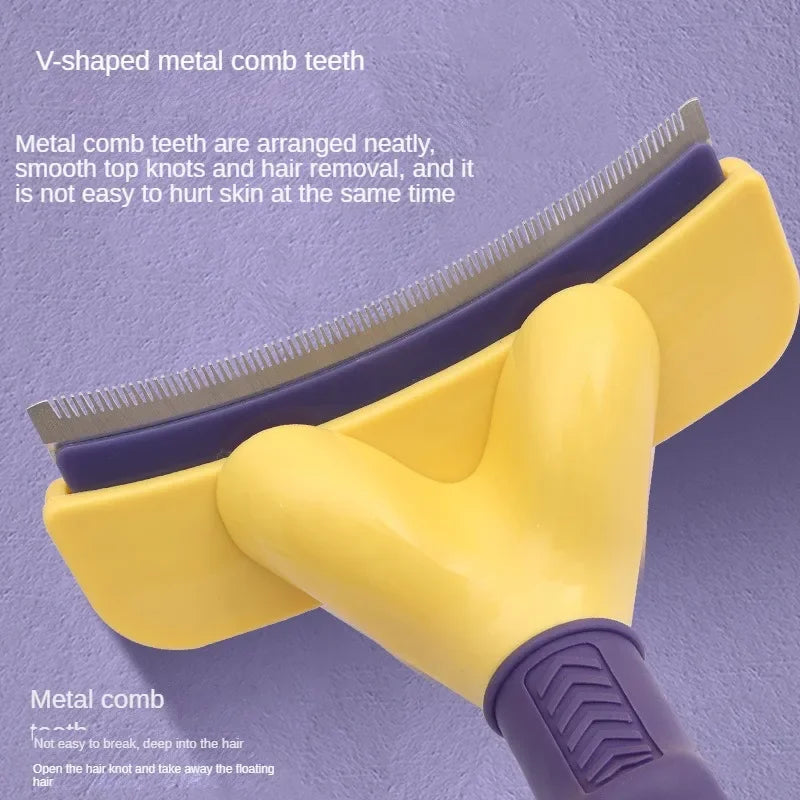 πΎ Pet Grooming Combs Hair Remover & Detachable Trimmer Attachments