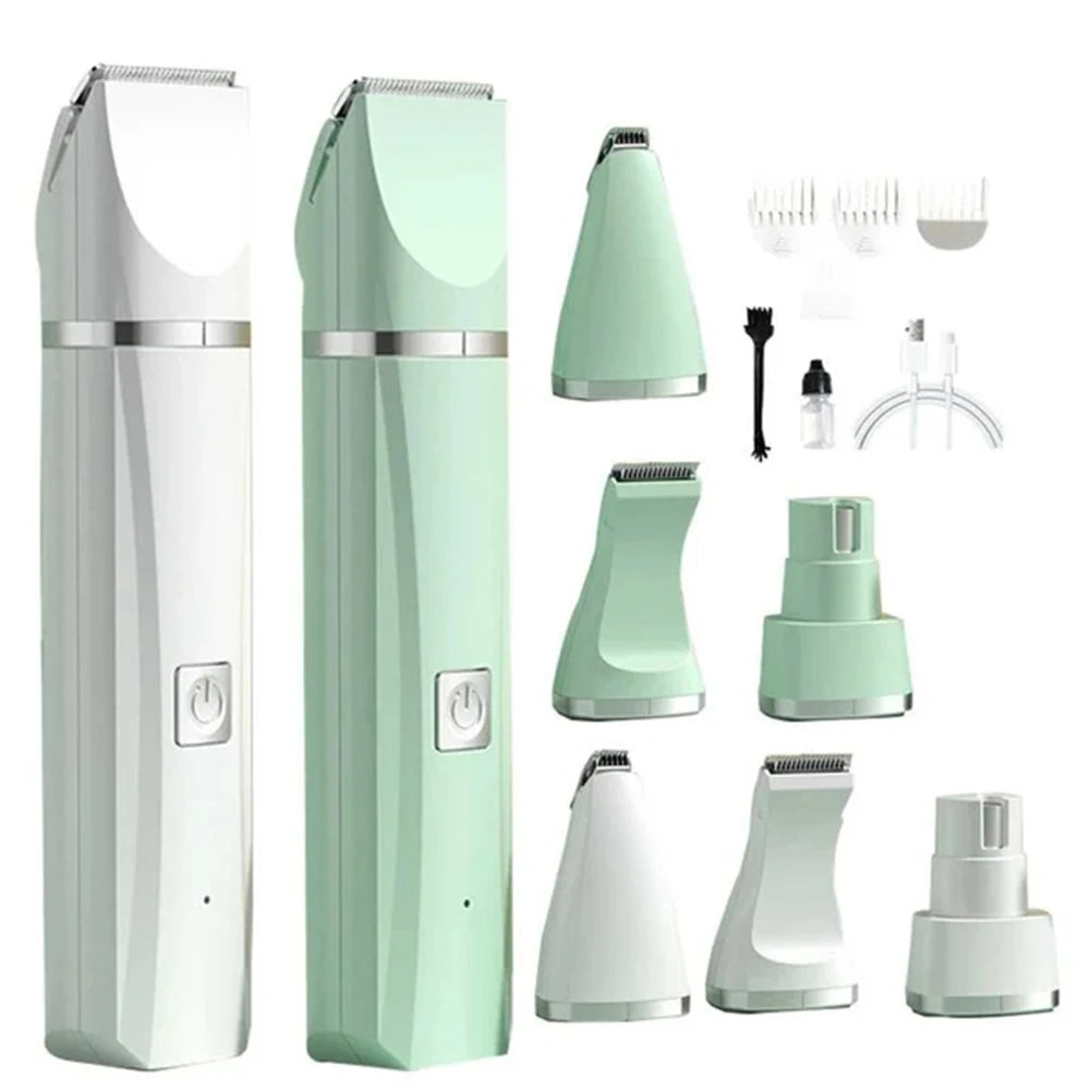 πΎ 4-in-1 Pet Grooming Kit βοΈπ Clippers, Trimmer & Shaver (USB Rechargeable)