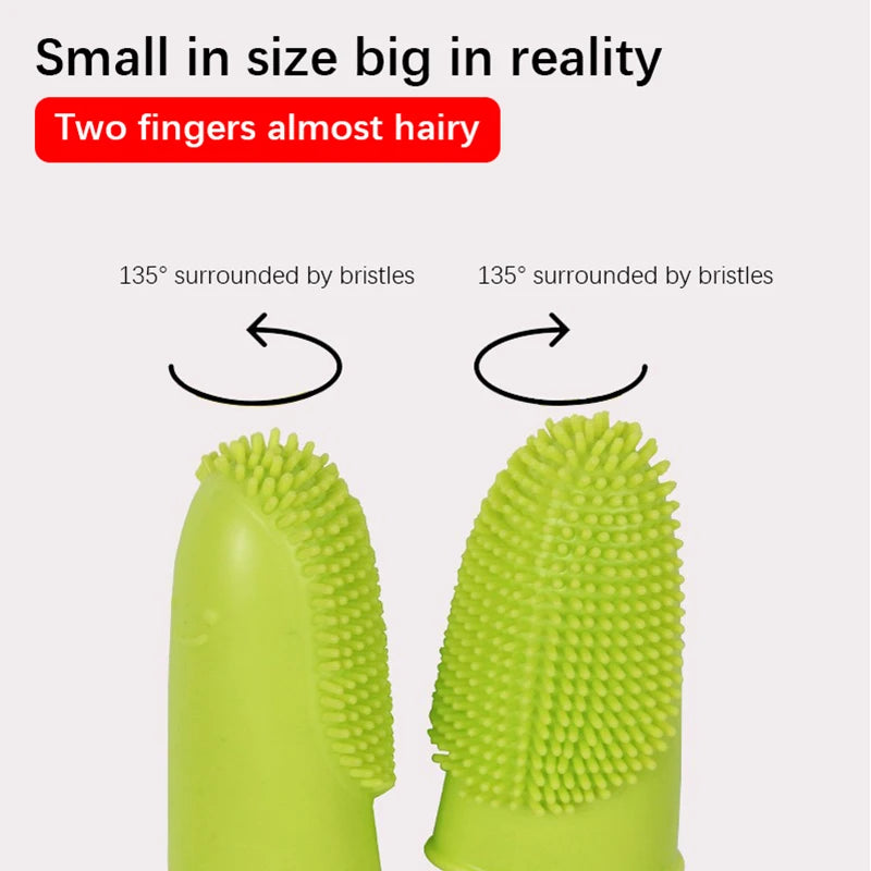 π¦·πΎ Dual Finger Pet Toothbrush Dog & Cat Oral Care