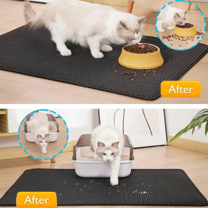 πΎ Waterproof Cat Litter Mat Double Layer Trapping Pad