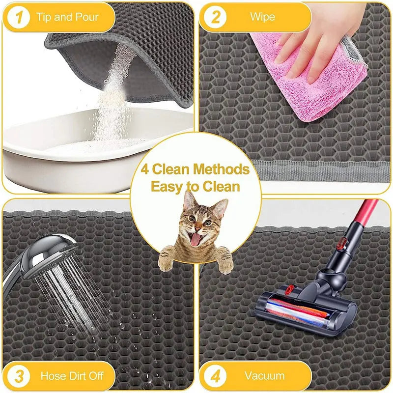 πΎ Waterproof Cat Litter Mat Double Layer Trapping Pad