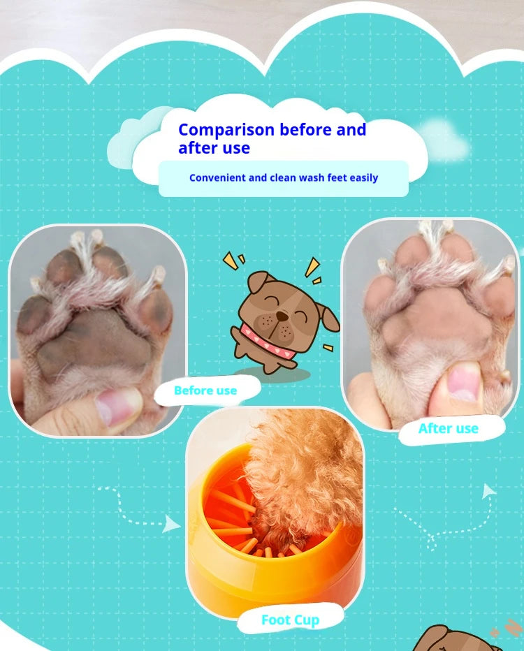 πΎ Portable Pet Paw Cleaner Silicone Foot Washer for Dogs & Cats