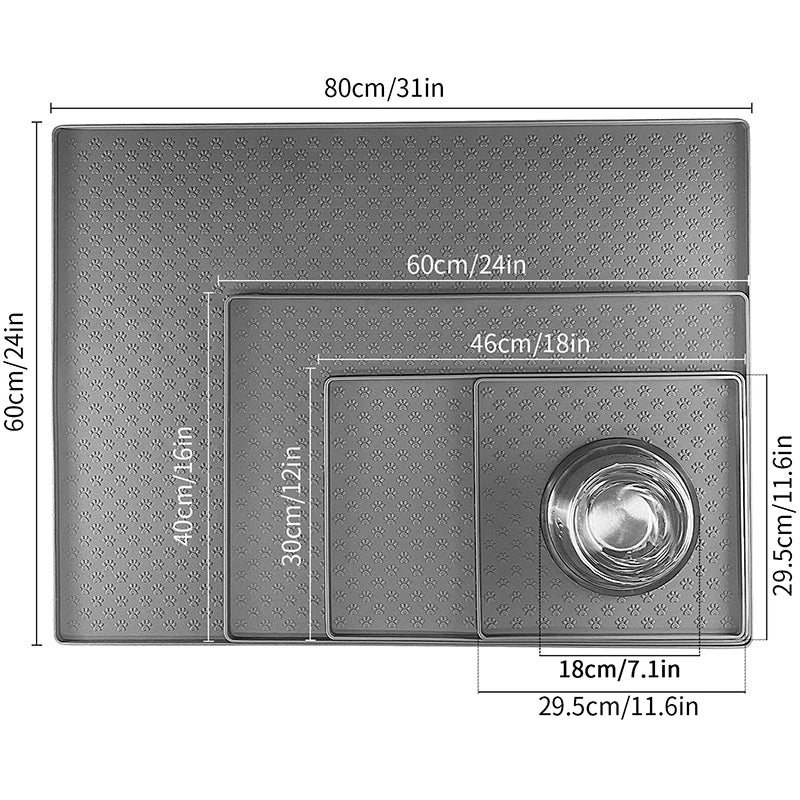 πΎ Silicone Pet Placemat Waterproof Feeding Mat for Cats & Dogs