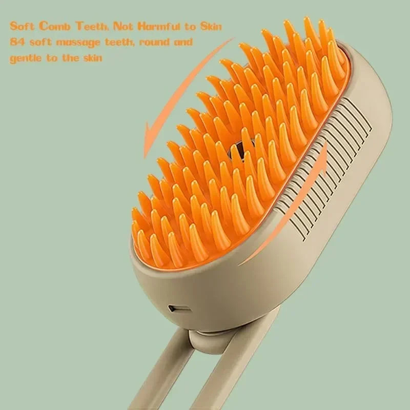 π«οΈπΎ 3-in-1 Steamy Pet Brush Groom, Massage & De-Shed