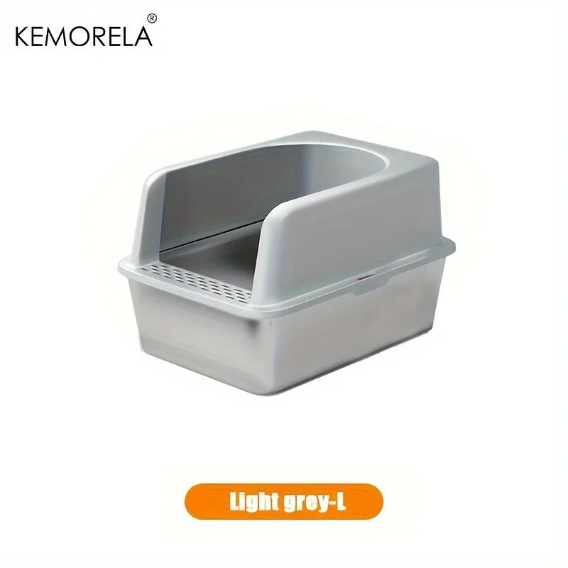 πΊ XL Stainless Steel Cat Litter Box High-Sided, Odor-Free & Durable