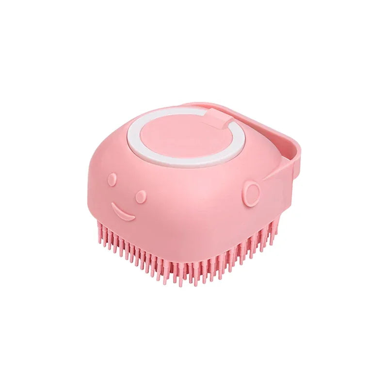 ππΎ Dog & Cat Bathing Brush Silicone Massage & Shampoo Dispenser