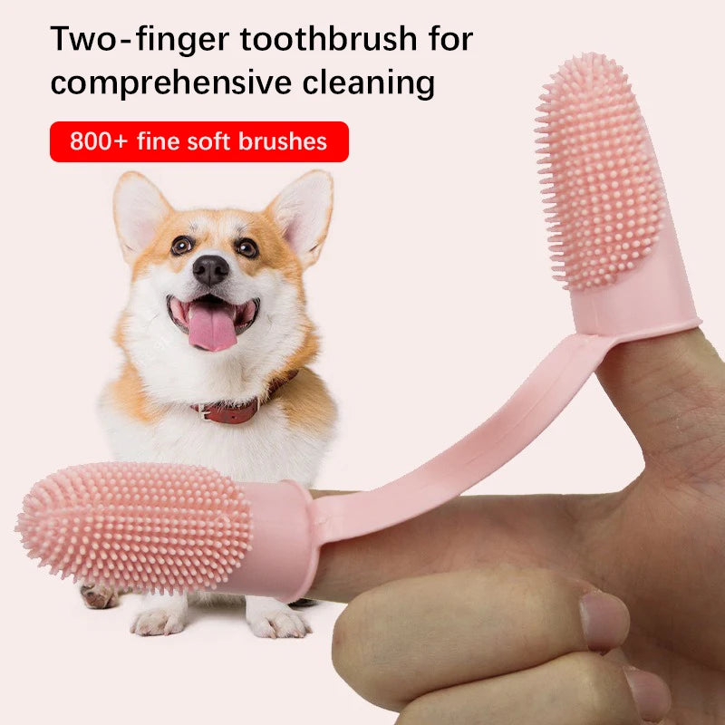 π¦·πΎ Dual Finger Pet Toothbrush Dog & Cat Oral Care
