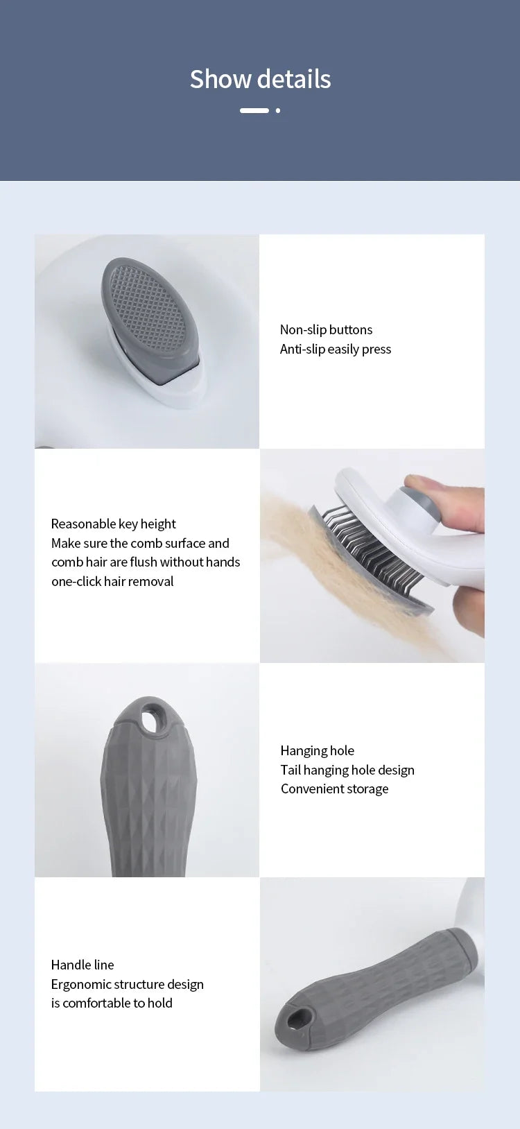 πΎ Stainless Steel Pet Brush & Comb Grooming for Cats & Dogs