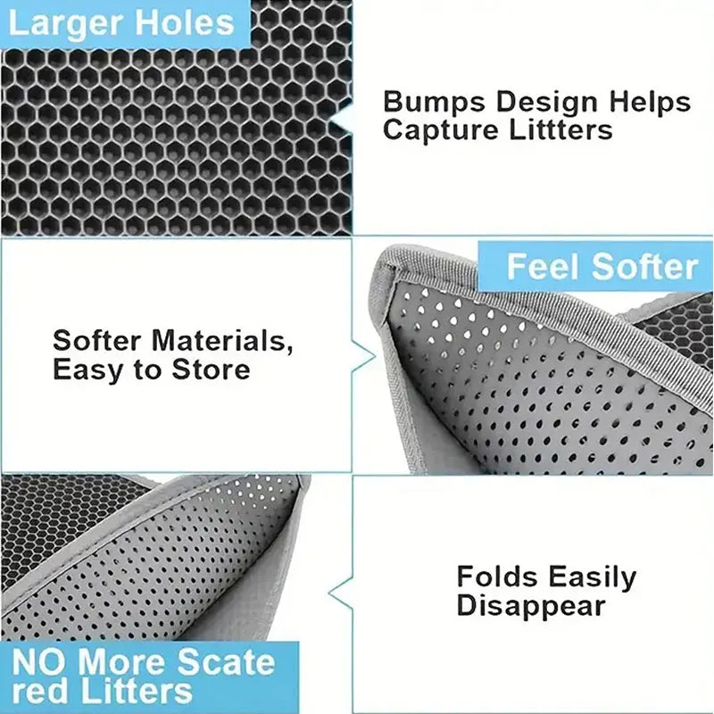 πΎ Waterproof Cat Litter Mat Double Layer Trapping Pad