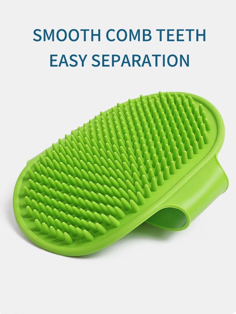 ππΎ Soft Rubber Pet Bath Brush Grooming & Massage Comb for Cats & Dogs