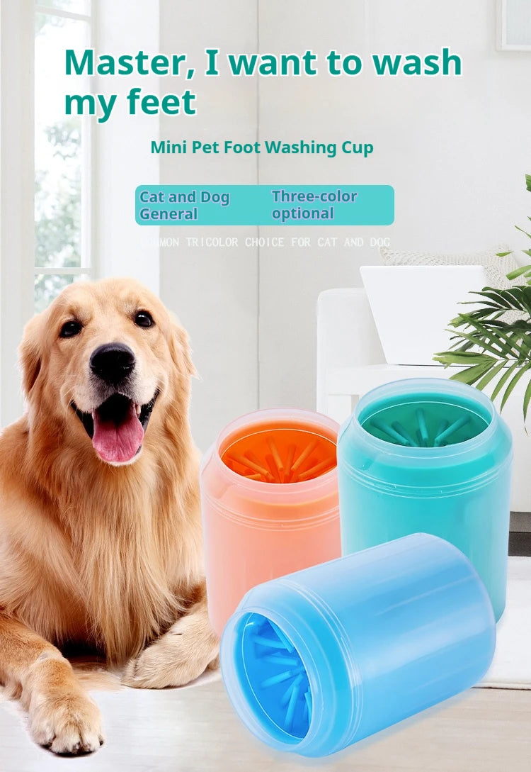 πΎ Portable Pet Paw Cleaner Silicone Foot Washer for Dogs & Cats