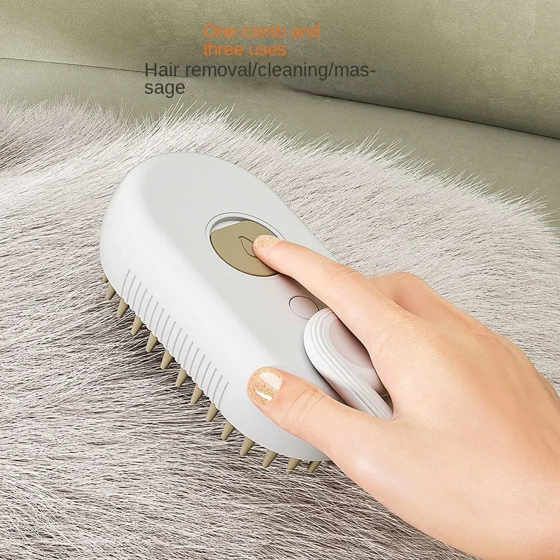 π«οΈπΎ 3-in-1 Steamy Pet Brush Groom, Massage & De-Shed
