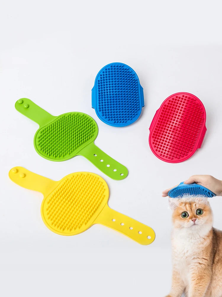 ππΎ Soft Rubber Pet Bath Brush Grooming & Massage Comb for Cats & Dogs