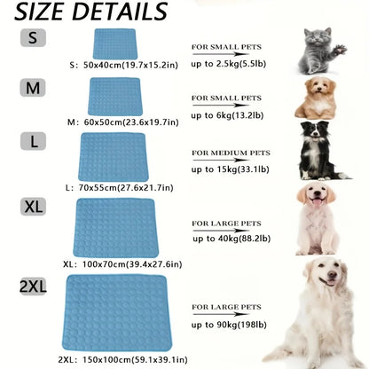 ❄️🐾 Dog & Cat Cooling Mat Summer Pet Ice Bed