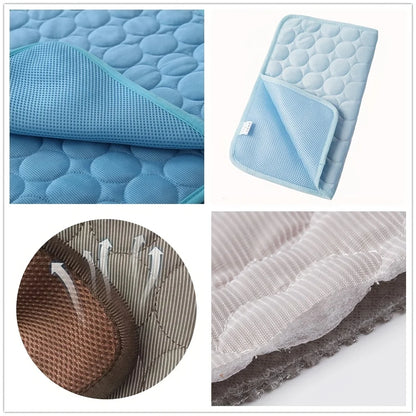 ❄️🐾 Dog & Cat Cooling Mat Summer Pet Ice Bed