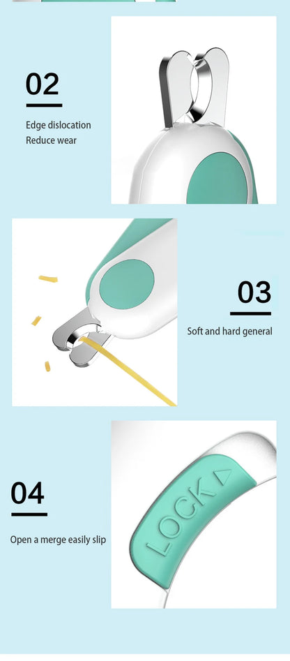 💡🐾 LED Pet Nail Clipper ✂️ Safe Grooming for Cats & Dogs