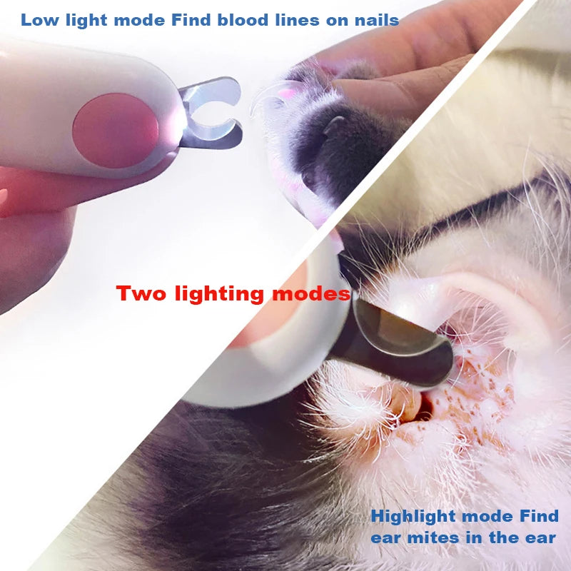 💡🐾 LED Pet Nail Clipper ✂️ Safe Grooming for Cats & Dogs