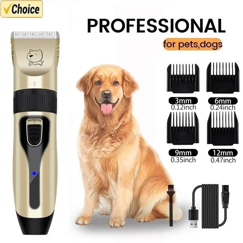 🐶🐱 Pro Pet Hair Clipper USB Rechargeable Grooming Trimmer