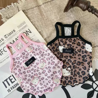 🐾👕 Leopard-Print Pet Vest Summer 2025 Trendy Clothes for Cats & Dogs