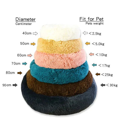 😺🛏️ Plush Donut Cat Bed Super Soft & Washable