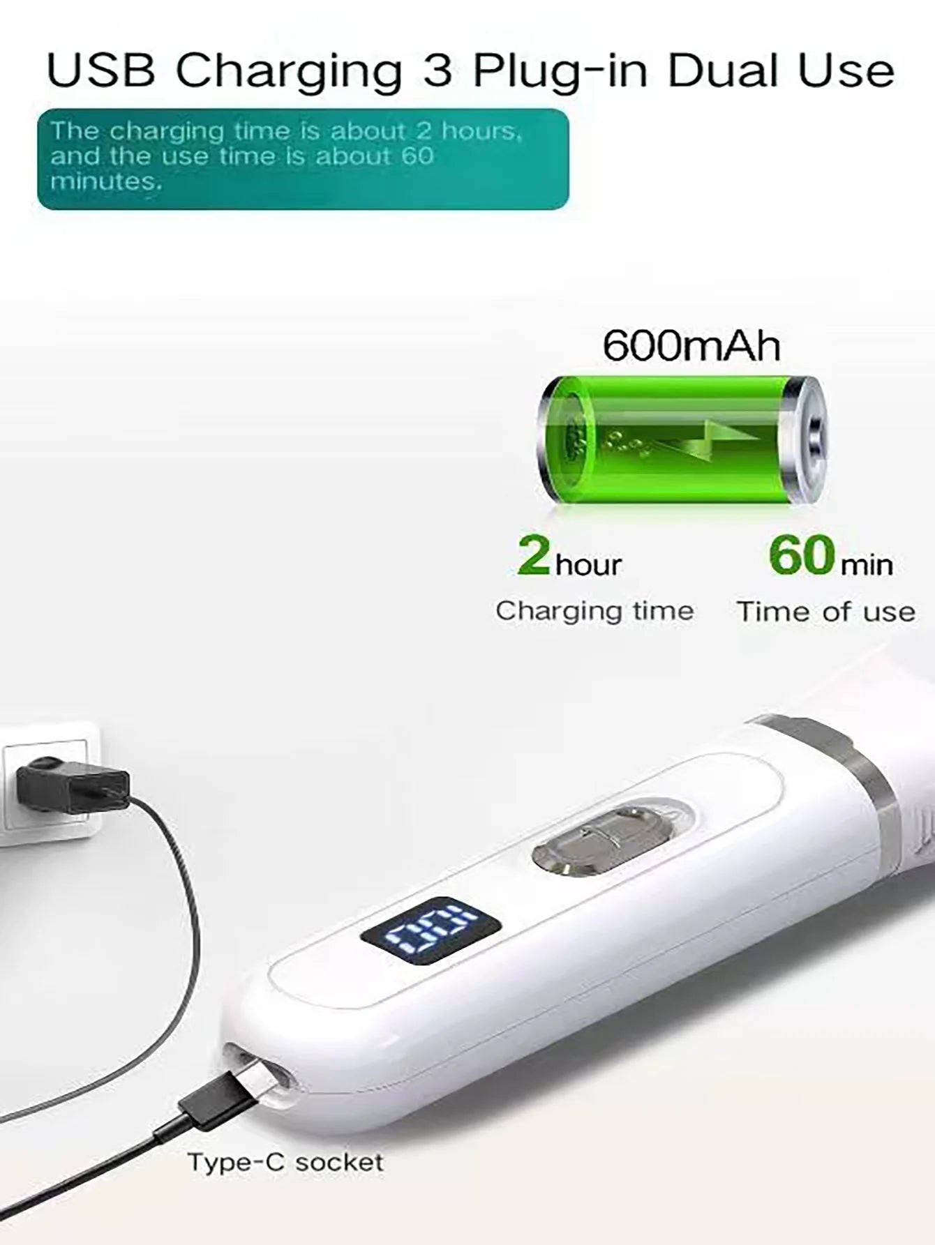 🐶✂️ Pet Hair Clippers 🔋✨ Silent USB Rechargeable Grooming Tool