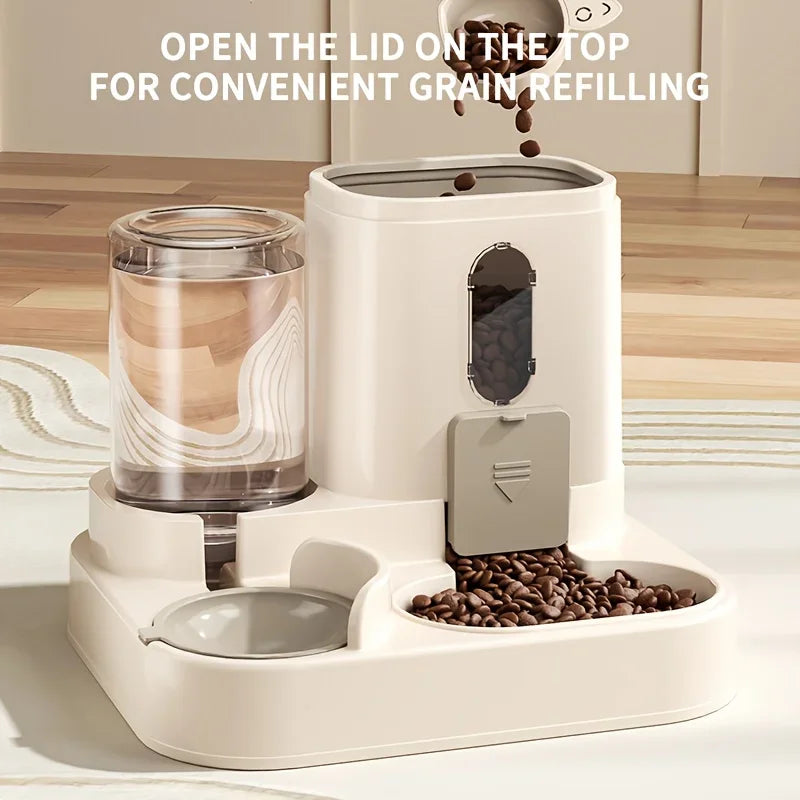 🐱 2-in-1 Cat Feeder 💧🍲 Automatic Food & Water Dispenser