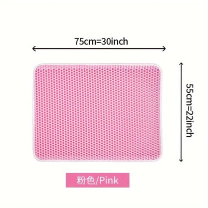 🐾 Large Cat Litter Mat Honeycomb Waterproof Design