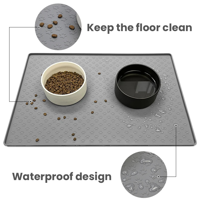🐾 Silicone Pet Placemat Waterproof Feeding Mat for Cats & Dogs