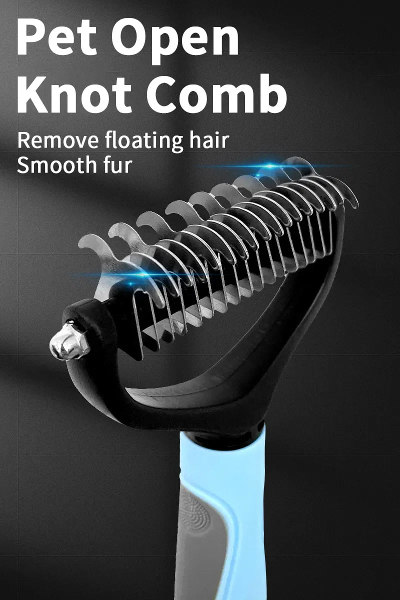 🐾✨ Pet Grooming Comb Hair Remover & Dematting Brush