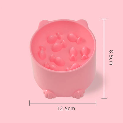 🐶🐱 Slow Feeder Bowl 🍲✨ Anti-Choking Pet Feeding Dish