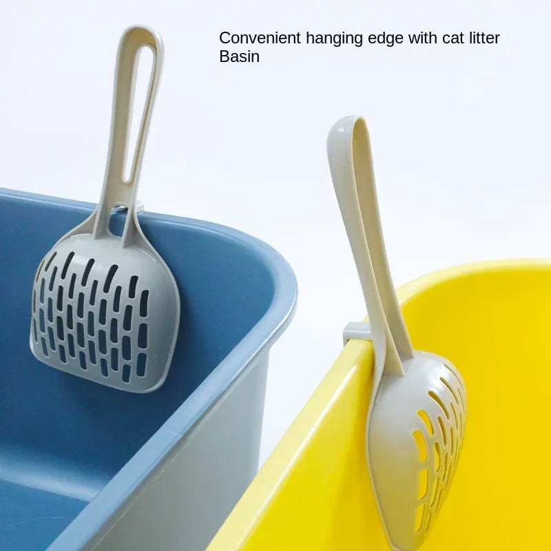 😺🐾 Plastic Cat Litter Scoop Self-Cleaning Shovel with Base