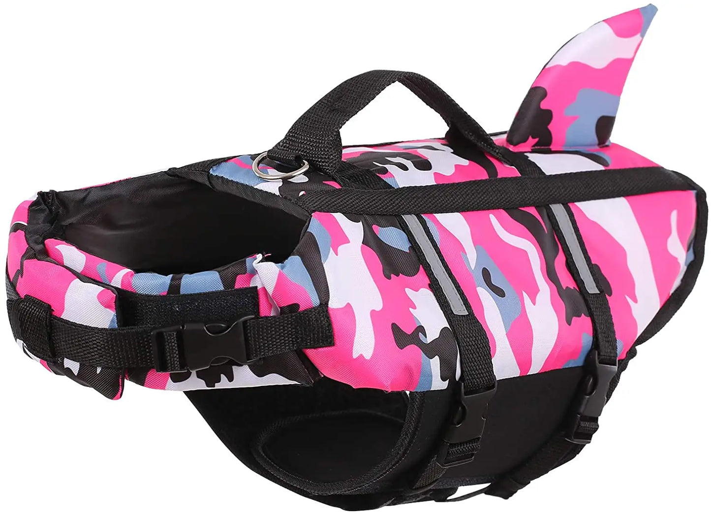 🦈🐶 Pet Dog Life Jacket Swimming Vest & Harness