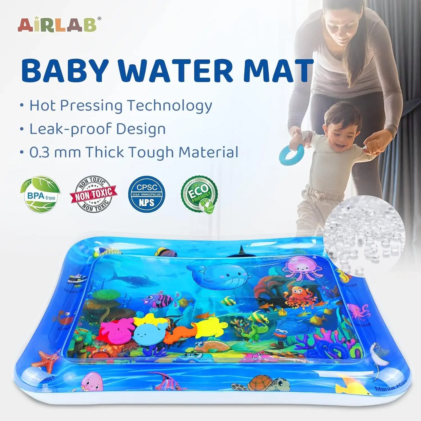 🌊🐾 Inflatable Water Play Mat Sensory Toy for Cats & Dogs