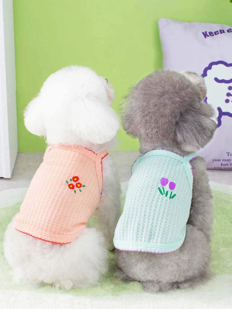 ☀️🐶 Summer Pet Vest Thin Strap Breathable Clothes for Small Dogs & Cats