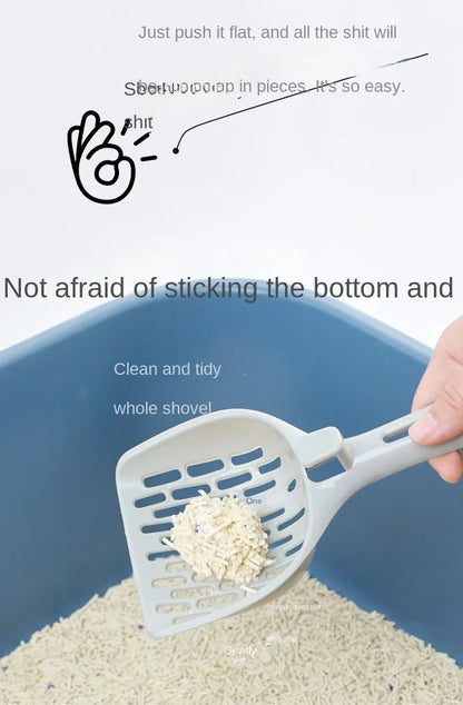 😺🐾 Plastic Cat Litter Scoop Self-Cleaning Shovel with Base