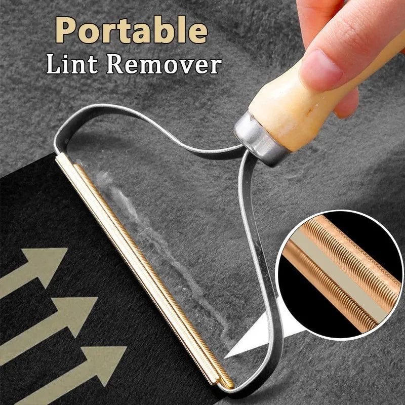 🧹🐾 Portable Fabric Hair Remover Double-Sided Clothes & Carpet Shaver