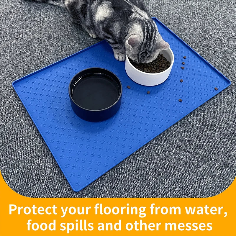 🐾 Silicone Pet Placemat Waterproof Feeding Mat for Cats & Dogs