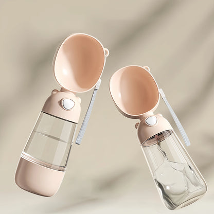 🐶🐱 Portable Pet Water Bottle 💧🍖 Travel Cup with Food Dispenser