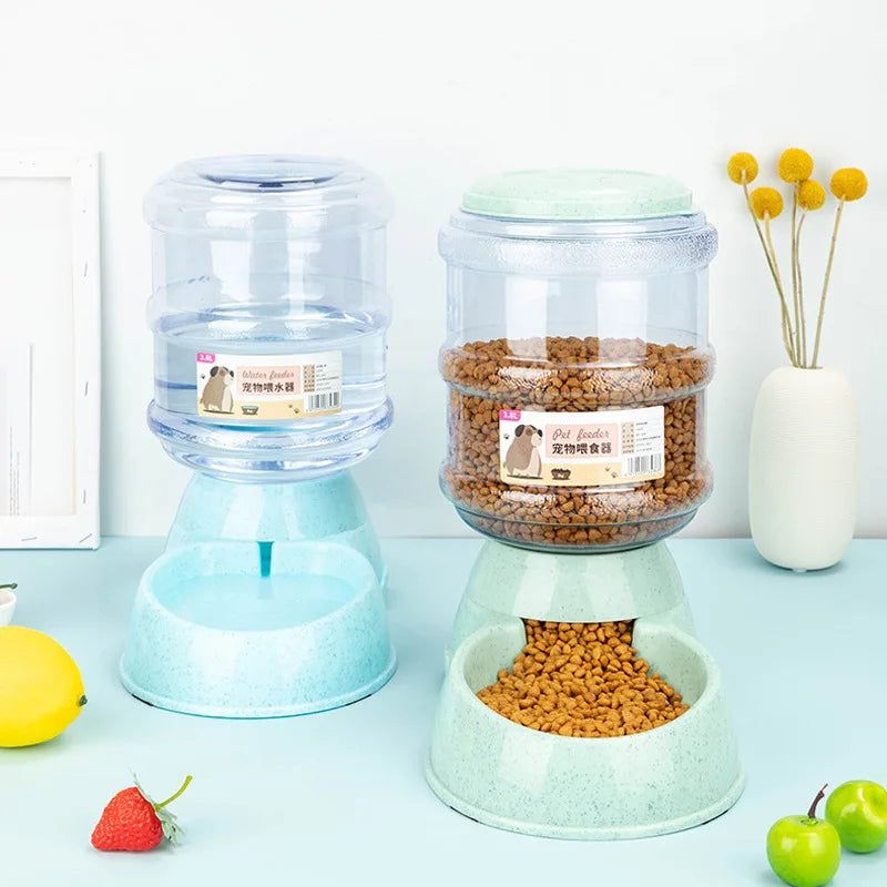 🐾 Large Pet Feeder Bowl 🍲💧 Food & Automatic Water Dispenser