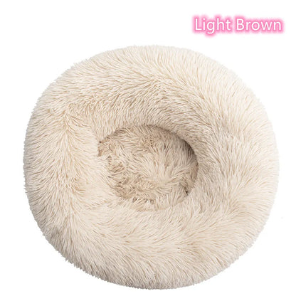 😺🛏️ Plush Donut Cat Bed Super Soft & Washable