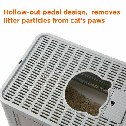 😺🐾 Foldable Cat Litter Box Front & Top Entry with Scoop