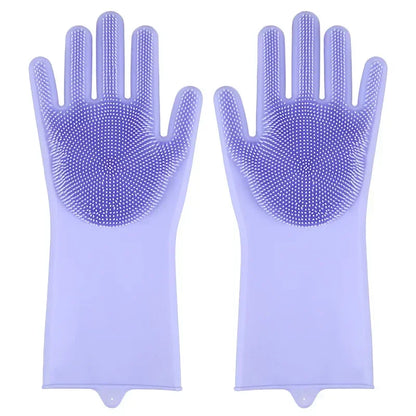 🧤🐾 Pet Grooming & Bathing Gloves Hair Removal & Massage