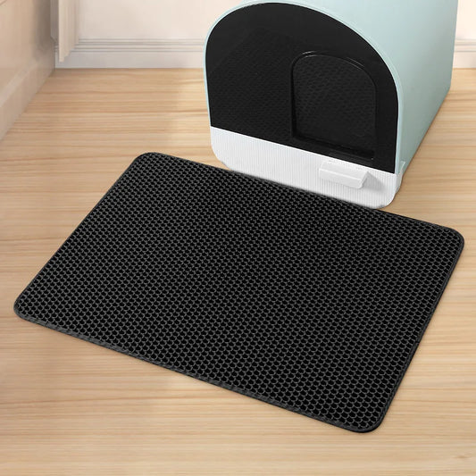 🐾 Cat Litter Mat 🧼✨ Waterproof Double-Layer Trapping Pad